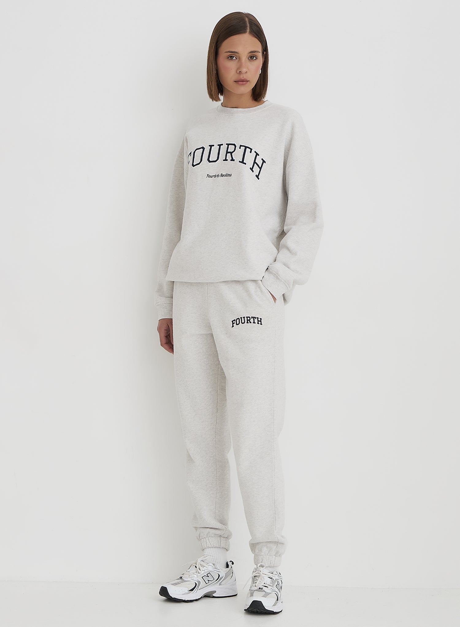 Grey Fourth Branded Cuffed Jogger